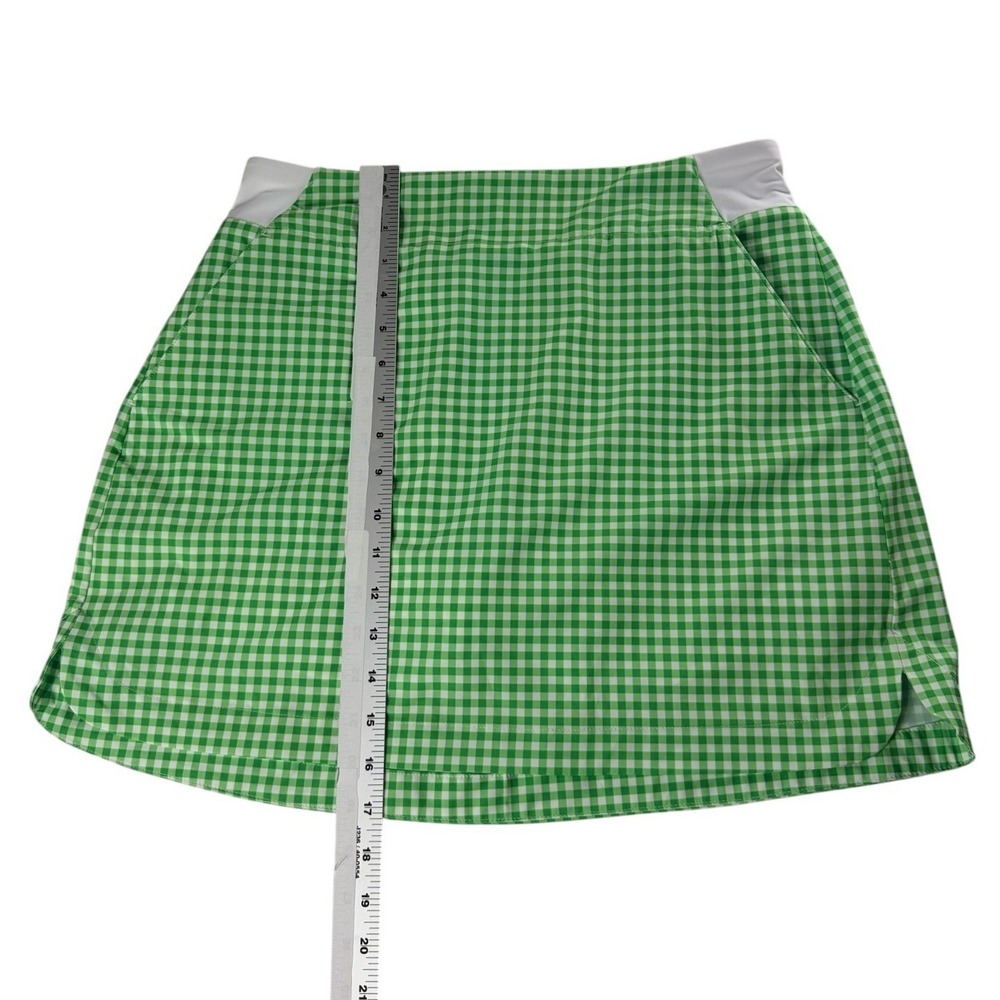 Walter Hagen Performance Green Gingham Pull On Golf Skort Womens Medium 16" NWT - Picture 4 of 9